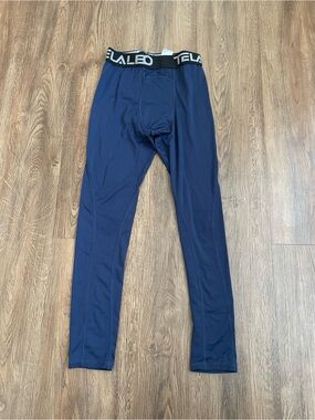 Telaleo Boys Navy Compression Pants Leggings Tights Size L Athletic Workout